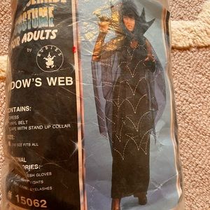 Black widows web black dress and sheer web on top